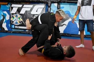 El Club Taz Jinámar participó este sábado en el I Encuentro Joven Brazilian Jiu Jitsu, en la capital grancanaria (Foto TA)